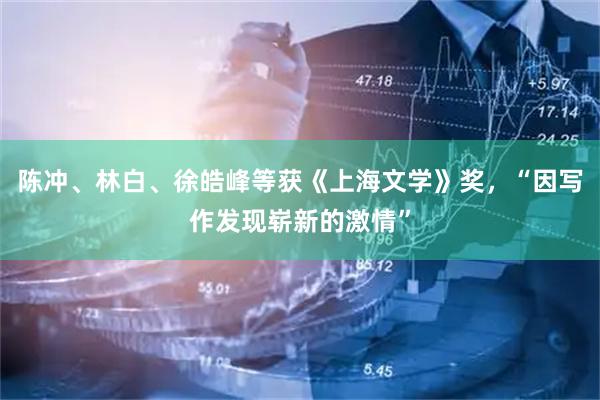陈冲、林白、徐皓峰等获《上海文学》奖，“因写作发现崭新的激情”